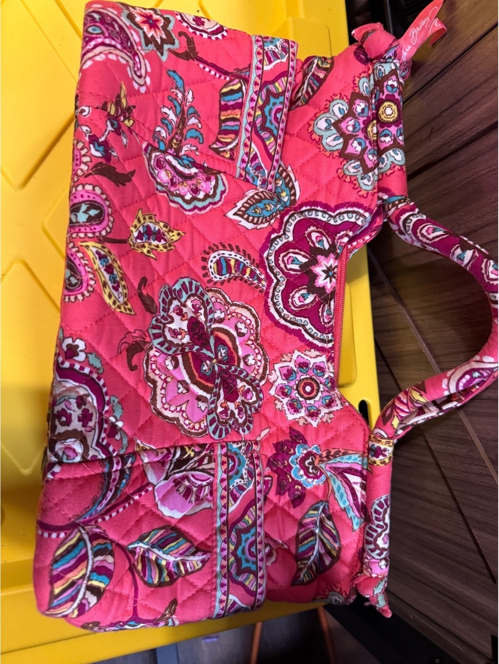 Vera Bradley Pink Paisley Quilted Tote Bag